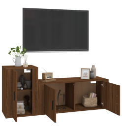 Ensemble de meubles TV 2 pcs Chêne marron Bois d'ingénierie