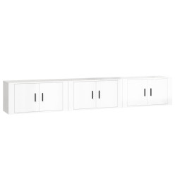 Meubles TV muraux 3 pcs blanc brillant 80x34,5x40 cm