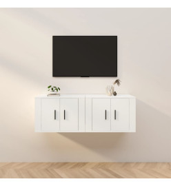 Meubles TV muraux 2 pcs blanc 57x34,5x40 cm