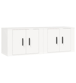 Meubles TV muraux 2 pcs blanc 57x34,5x40 cm