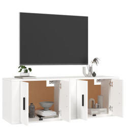 Meubles TV muraux 2 pcs blanc 57x34,5x40 cm