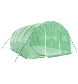 Serre avec cadre en acier vert 12 m² 4x3x2 m