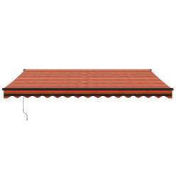 Auvent rétractable automatique orange et marron 4,5x3 m