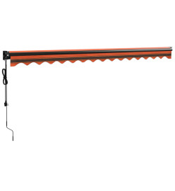 Auvent rétractable automatique orange et marron 4,5x3 m