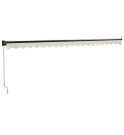 Auvent rétractable crème 5x3 m tissu et aluminium