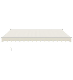 Auvent rétractable crème 4,5x3 m tissu et aluminium