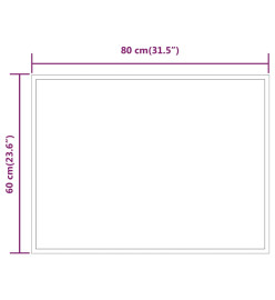 Miroir de salle de bain à LED 60x80 cm