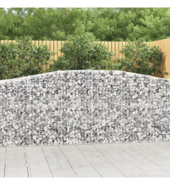 Paniers à gabions arqués 9 pcs 400x50x100/120 cm Fer galvanisé