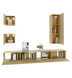 Ensemble de meubles TV 5 pcs Chêne sonoma Bois d'ingénierie