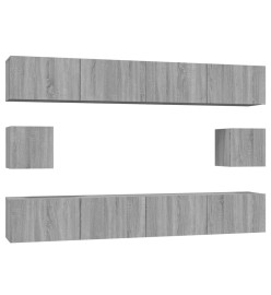 Ensemble de meubles TV 6 pcs Sonoma gris Bois d'ingénierie