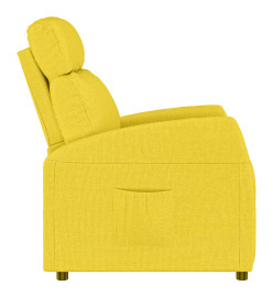 Fauteuil inclinable électrique Jaune clair Tissu