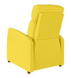 Fauteuil inclinable électrique Jaune clair Tissu