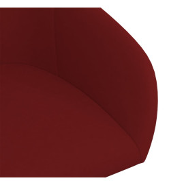 Chaise pivotante de bureau Rouge bordeaux Velours