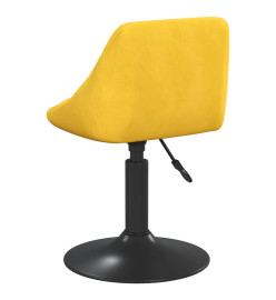 Chaise de salle à manger Jaune moutarde Velours