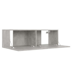 Ensemble de meubles TV 3 pcs Gris béton Aggloméré