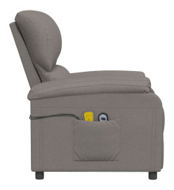 Fauteuil électrique de massage Taupe Tissu