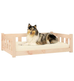 Lit pour chien 95,5x65,5x28 cm bois de pin solide