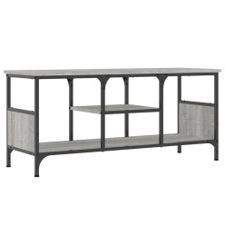 Meuble TV sonoma gris 100x35x45 cm bois d'ingénierie et fer