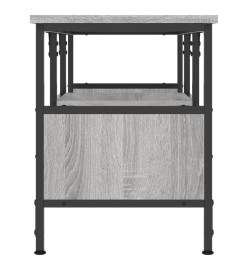 Meuble TV sonoma gris 100x35x45 cm bois d'ingénierie et fer