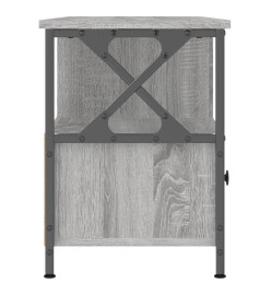 Meuble TV sonoma gris 102x33x45 cm bois d'ingénierie et fer