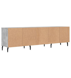 Meuble TV gris béton 150x30x44,5 cm bois d'ingénierie