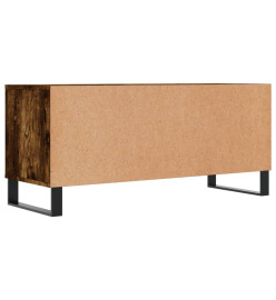 Meuble TV chêne fumé 100x34,5x44,5 cm bois d'ingénierie