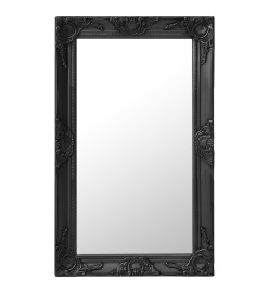 Miroir mural style baroque 50x80 cm noir