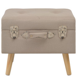 Tabouret de rangement 40 cm Beige Tissu