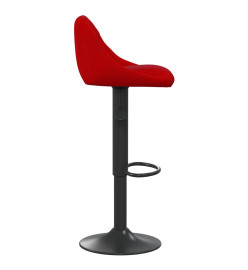 Tabourets de bar lot de 2 rouge bordeaux velours