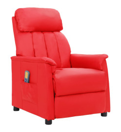 Fauteuil de massage Rouge Similicuir