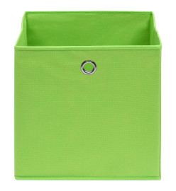 Boîtes de rangement 4 pcs Tissu intissé 28x28x28 cm Vert