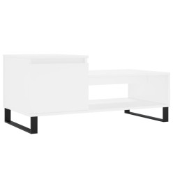 Table basse Blanc 100x50x45 cm Bois d'ingénierie