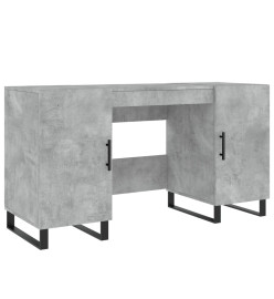 Bureau gris béton 140x50x75 cm bois d'ingénierie