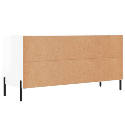 Meuble TV Blanc brillant 102x36x50 cm Bois d'ingénierie