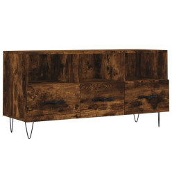 Meuble TV chêne fumé 102x36x50 cm bois d'ingénierie