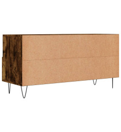 Meuble TV chêne fumé 102x36x50 cm bois d'ingénierie