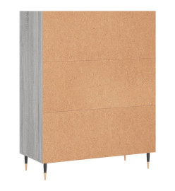 Bibliothèque sonoma gris 69,5x32,5x90 cm bois d'ingénierie