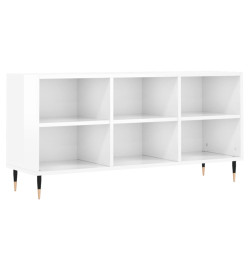 Meuble TV blanc brillant 103,5x30x50 cm bois d'ingénierie