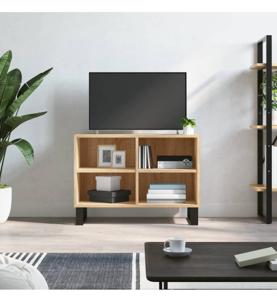 Meuble TV chêne sonoma 69,5 x 30 x 50 cm bois d'ingénierie