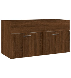 Ensemble de meubles de salle de bain 2 pcs Chêne marron