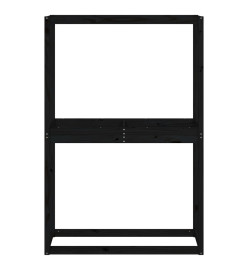 Porte-pneus Noir 120x40x180 cm Bois de pin massif