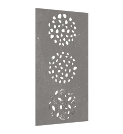 Décoration murale jardin 105x55 cm acier corten design feuille