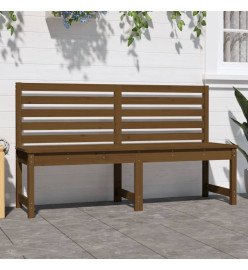 Banc de jardin marron miel 157,5 cm bois de pin massif