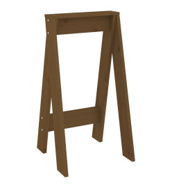 Tabourets lot de 2 marron miel 40x40x75 cm bois massif de pin