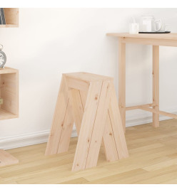 Tabourets lot de 2 40x40x60 cm bois massif de pin