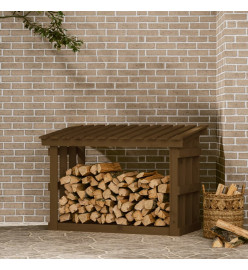 Support de bois de chauffage Marron miel 108x64,5x77cm Bois pin