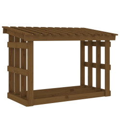 Support de bois de chauffage Marron miel 108x64,5x77cm Bois pin