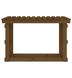 Support de bois de chauffage Marron miel 108x64,5x77cm Bois pin