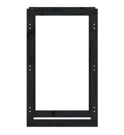 Support pour bois de chauffage Noir 60x25x100 cm Bois de pin