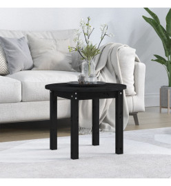 Table basse Noir Ø 55x45 cm Bois massif de pin